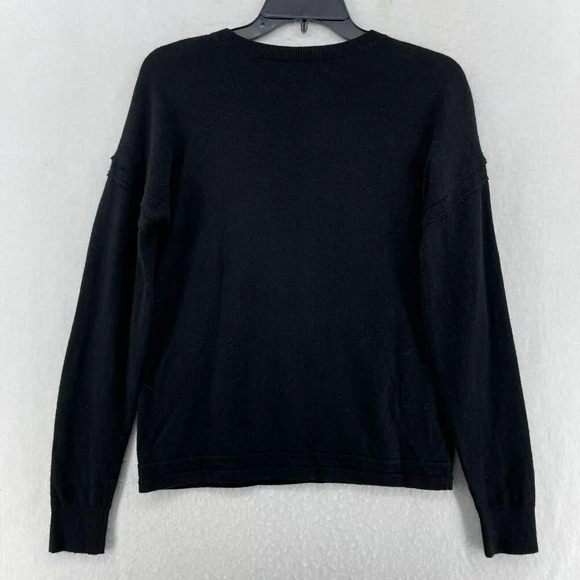 Vineyard Vines Sweater Women's Sz XS Black Knitted Drop Shoulder Sleeve Pullover - Picture 2 of 11